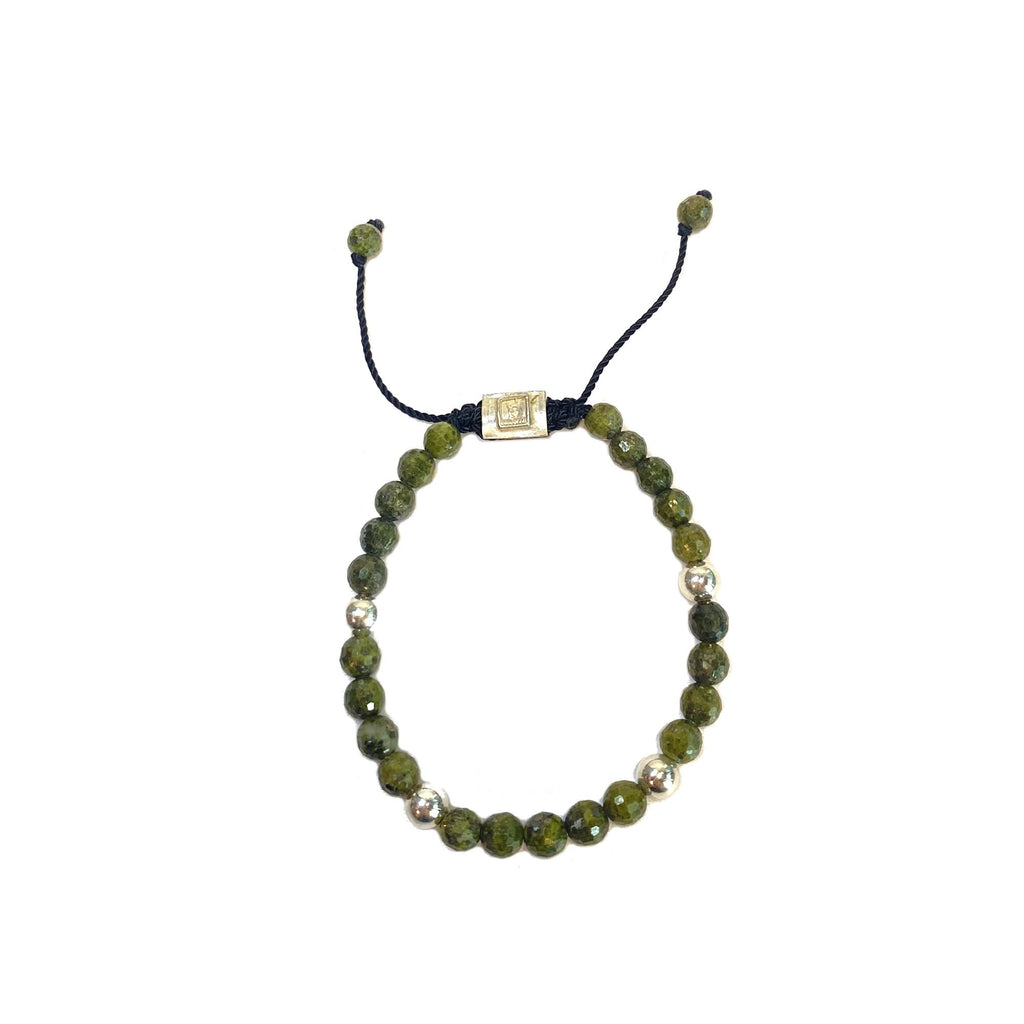 5 BALL GREEN PIRITE BRACELET