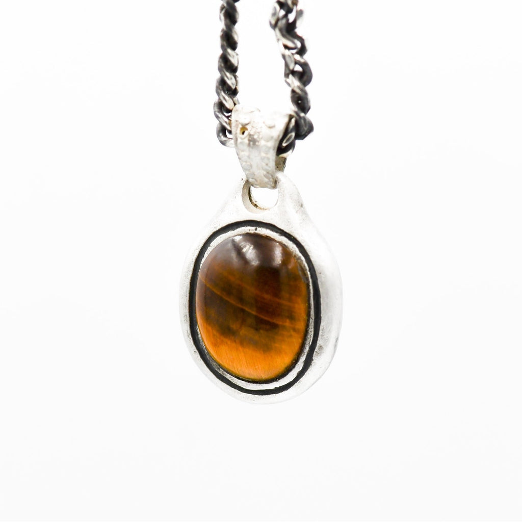 BIG STONE PENDANT OJO DE TIGRE