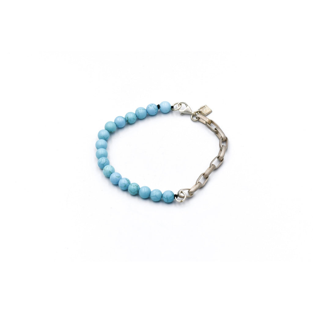 SILVER N TURQUOISE BRACELET