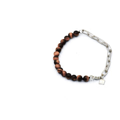 SILVER N TIGER EYE BRACELET