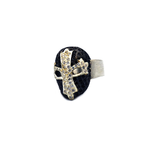 CROSS MASK LUCHA LIBRE (ZIRCONIA NEGRA)