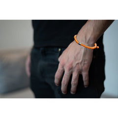 ONE SKULL ORANGE CORNALINE BRACELET