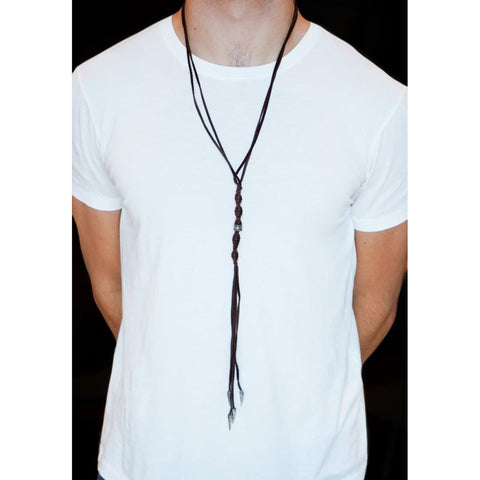 4 HORNS LEATHER NECKLACE