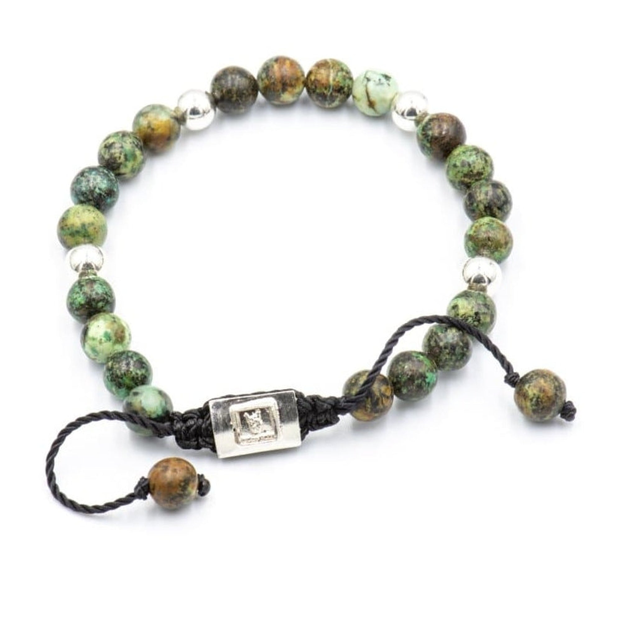 5 BALL AFRICAN TURQUOISE BRACELET