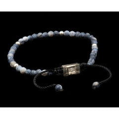 5 BALL BLUE AGATHA SNAKE SKIN BRACELET KID