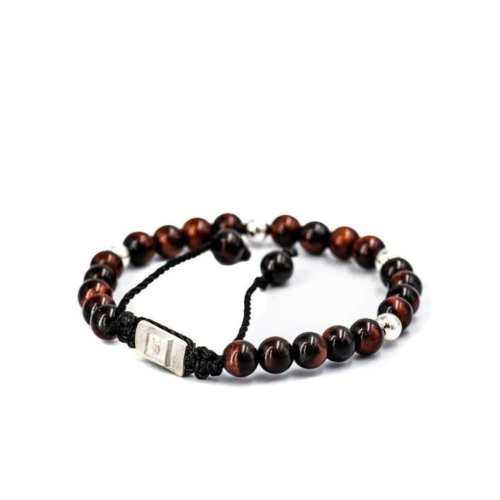 5 BALL OJO DE TIGRE CAFÉ BRACELET - Rock and Jewel