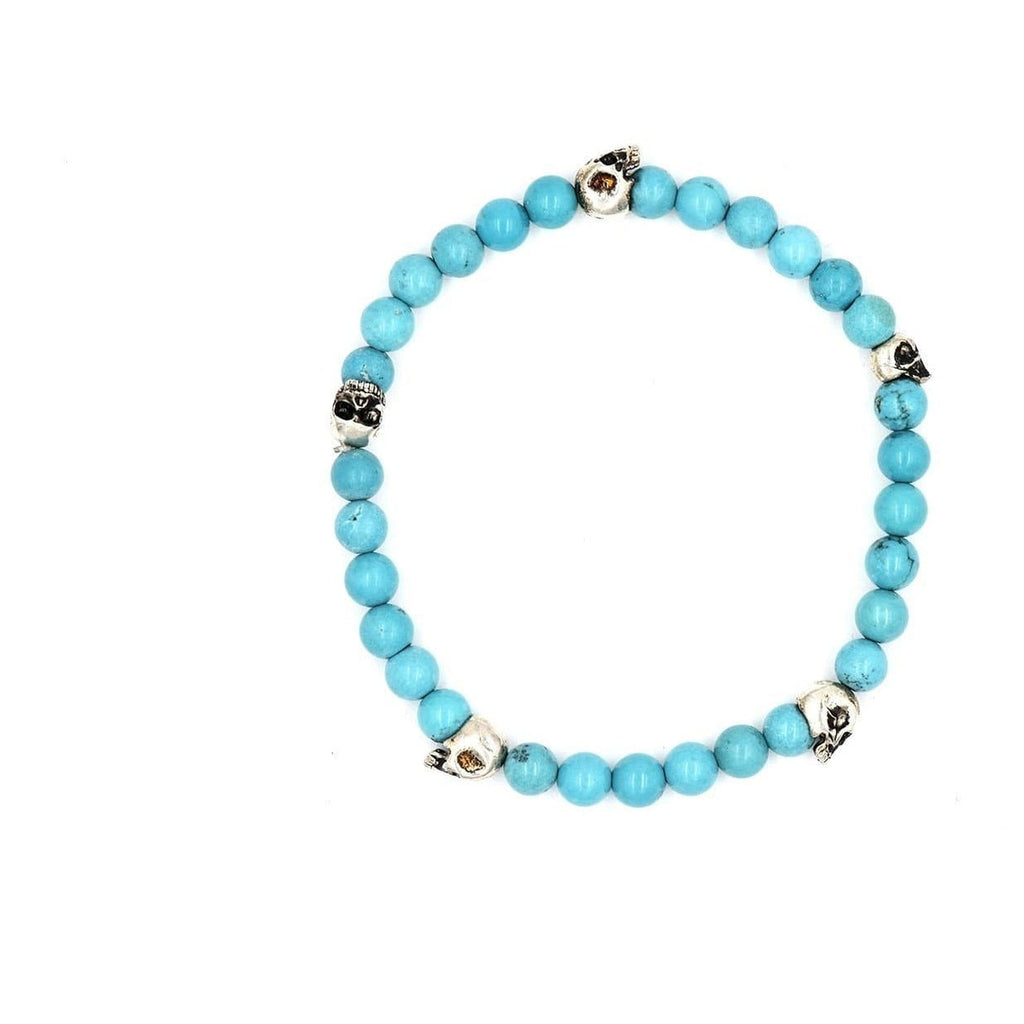 5 SKULLS ALICE TURQUESA BRACELET - Rock and Jewel