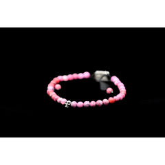 ONE SKULL PINK JASPER BRACELET