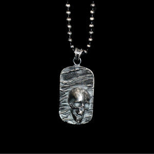 SKULL PLAQUE DOG TAG