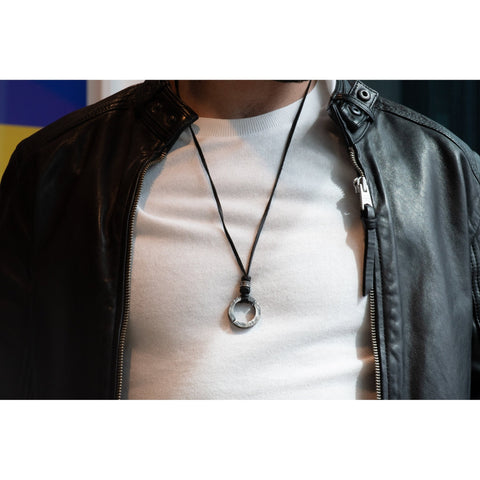 LABYRINTH LEATHER NECKLACE