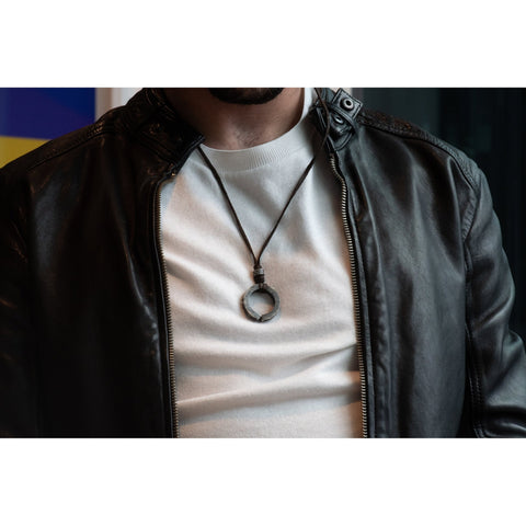 LABYRINTH LEATHER NECKLACE