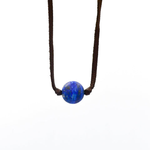 LEATHER STONE BALL LAPISLAZULI MATTE