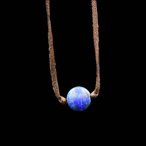 LEATHER STONE BALL LAPISLAZULI MATTE