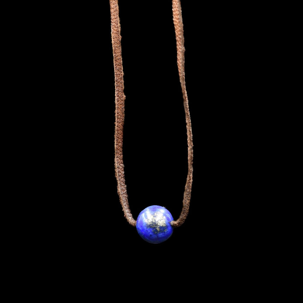 LEATHER STONE BALL LAPISLAZULI