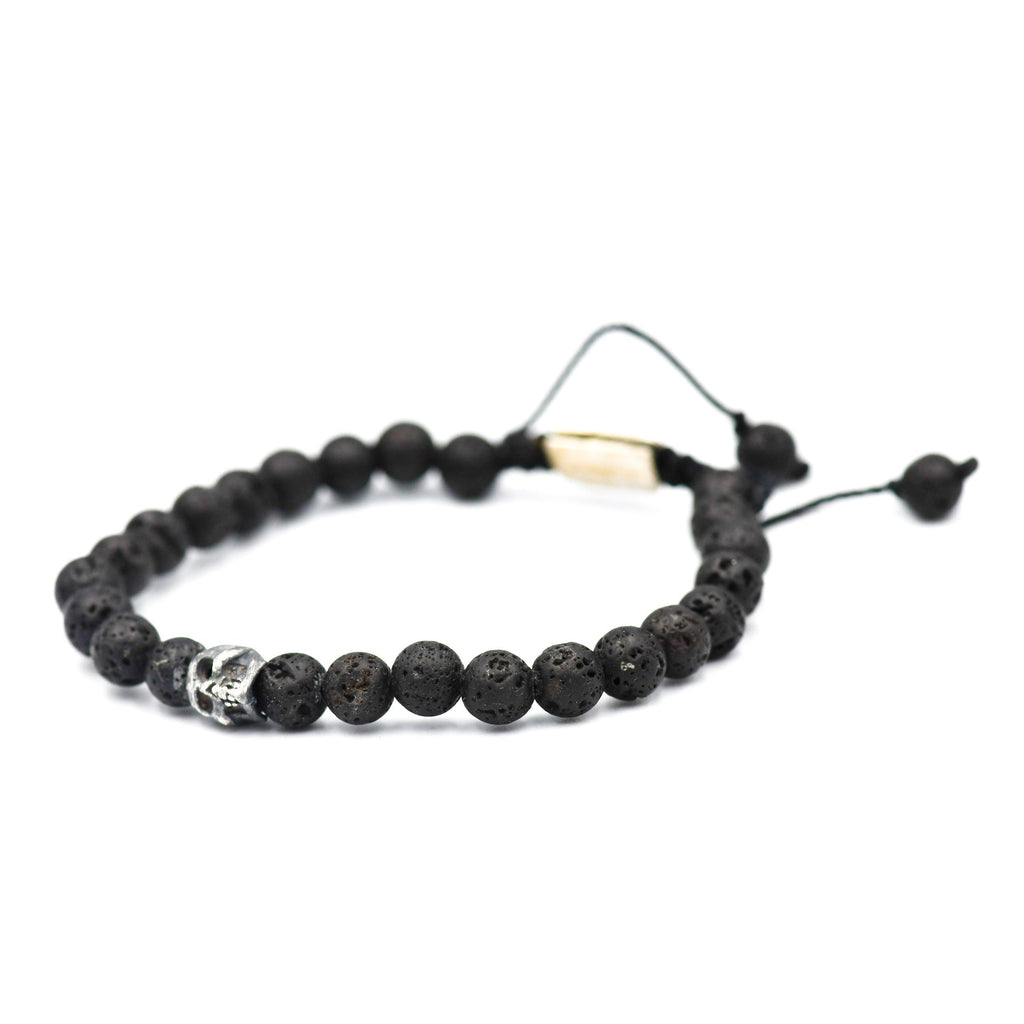 ONE SKULL VOLCANIC BLACK BRACELET