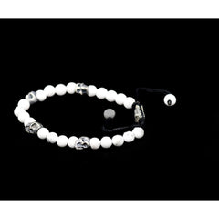 5 SKULLS WHITE TURQUOISE BRACELET