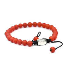 RED CORNALINE MATTE BRACELET