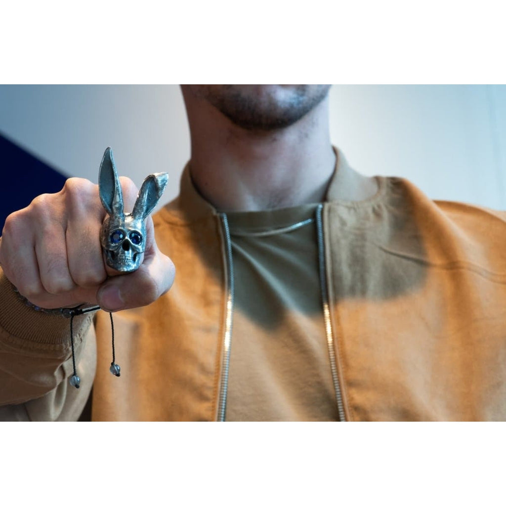 BUNNY STONE SKULL RING - Rock and Jewel