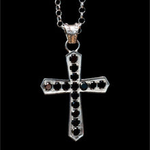 Cargar imagen en el visor de la galería, CROSS ZIRCONIA NEGRA - Rock and Jewel
