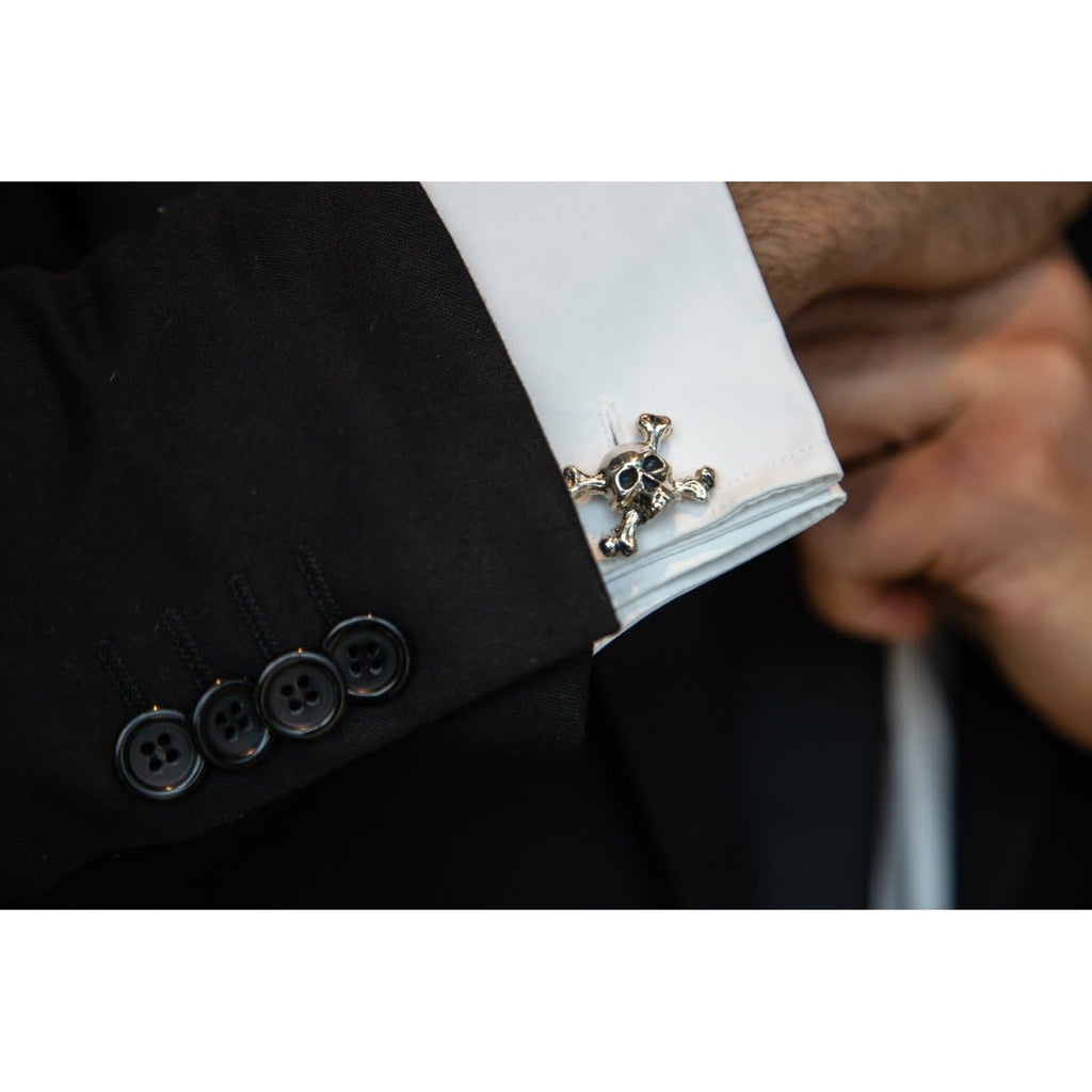 CROSSBONES SKULL JOE CUFFLINKS - Rock and Jewel