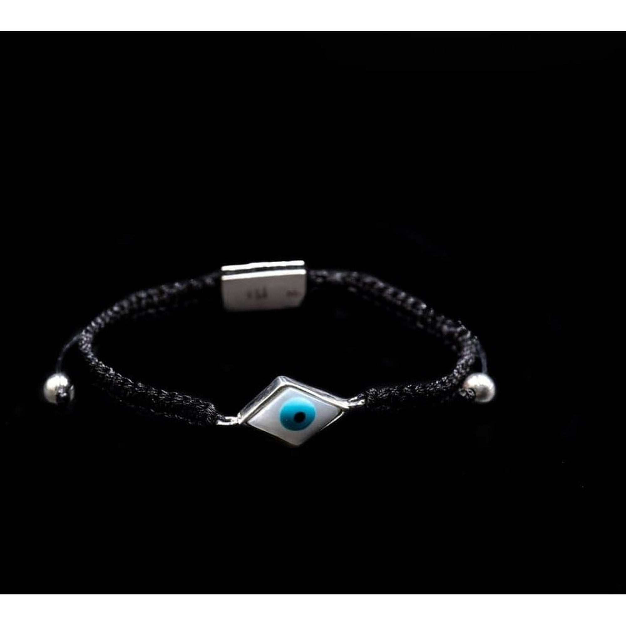 DIAMOND LUCKY EYE BLACK BRACELET