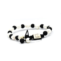 PEARL ONIX DOMINO BRACELET