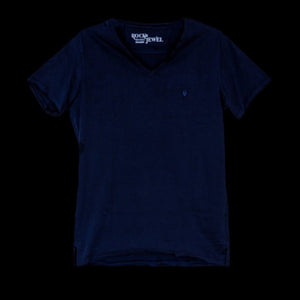 ICON T-SHIRT CUELLO V AZUL MARINO CABALLERO - Rock and Jewel