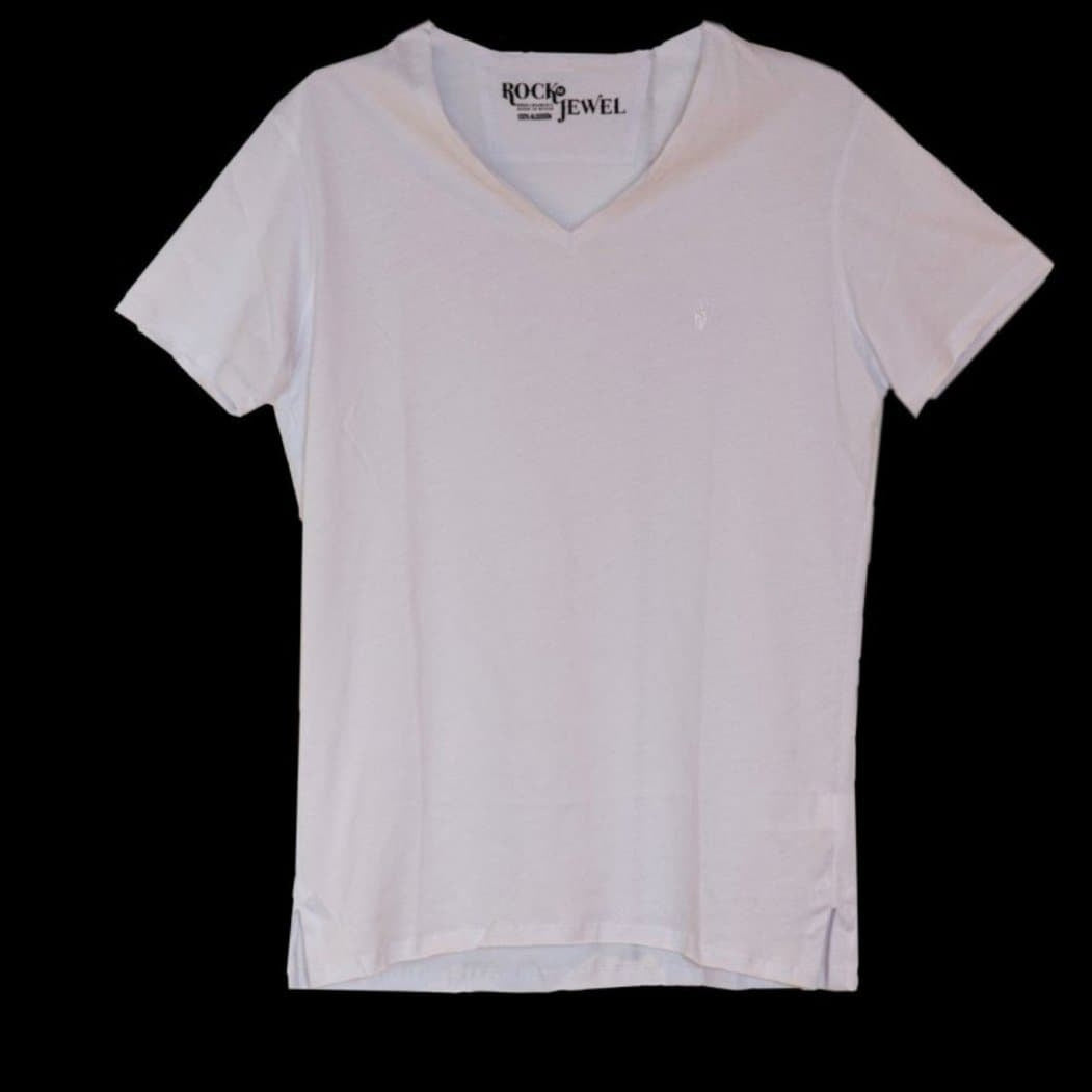 T shirt cuello en V Hombre Blanco - Armatura CO