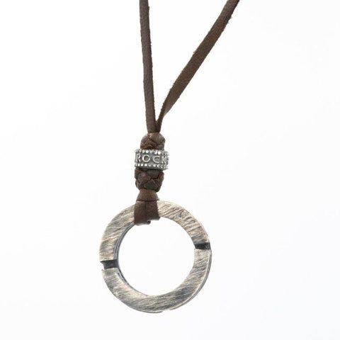 LABYRINTH LEATHER NECKLACE