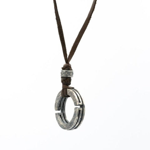 LABYRINTH LEATHER NECKLACE