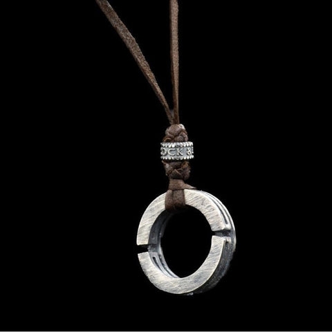 LABYRINTH LEATHER NECKLACE