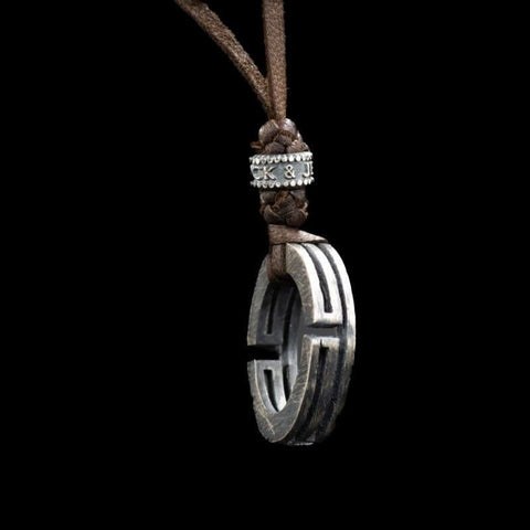 LABYRINTH LEATHER NECKLACE