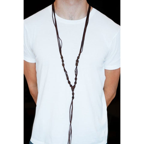 LONG LEATHER NECKLACE