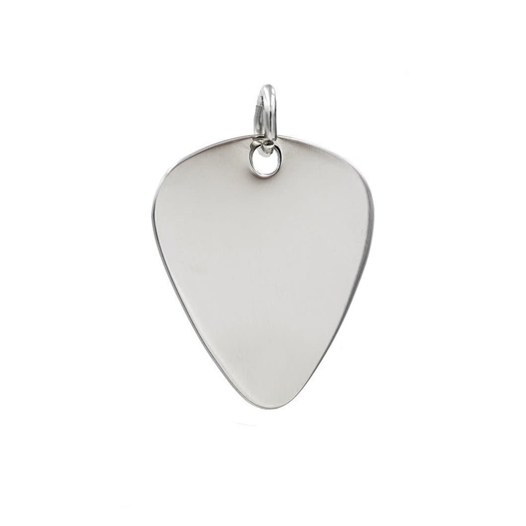 POLISHED SILVER GUITAR PICK - Rock and Jewel