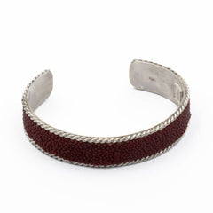 RED STINGRAY SKIN CUFF WIDE