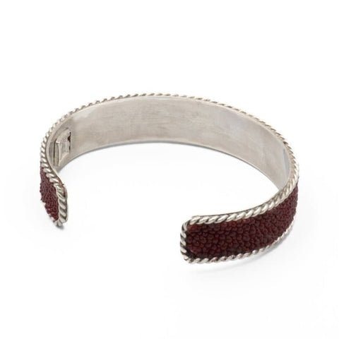 RED STINGRAY SKIN CUFF WIDE