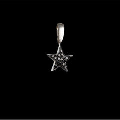 ROCK STAR SILVER SMALL (CON ZIRCONIAS NEGRAS - PAVE)