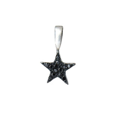 ROCK STAR SILVER SMALL (CON ZIRCONIAS NEGRAS - PAVE)