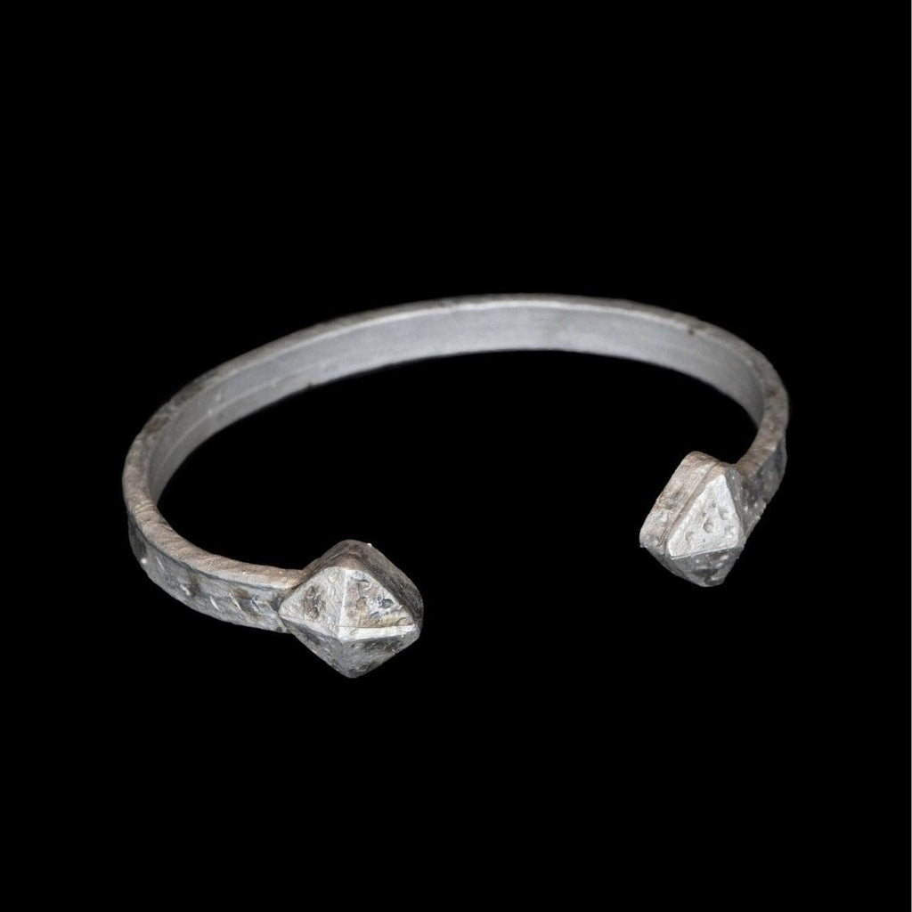 SILVER HAMMERED CUFF - Rock and Jewel