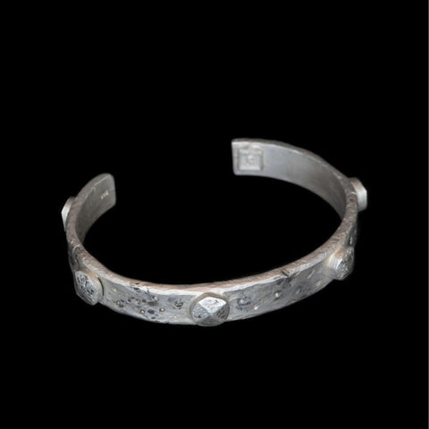 SILVER RIVETS CUFF