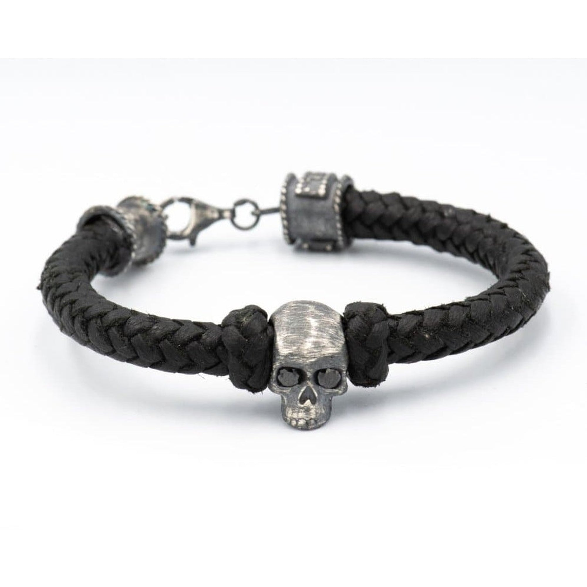 SKULL LEATHER BRACELET