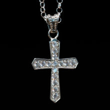 Cargar imagen en el visor de la galería, SMALL CROSS ZIRCONIA BLANCA - Rock and Jewel
