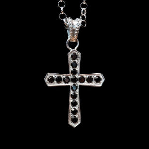 SMALL CROSS ZIRCONIA NEGRA - Rock and Jewel